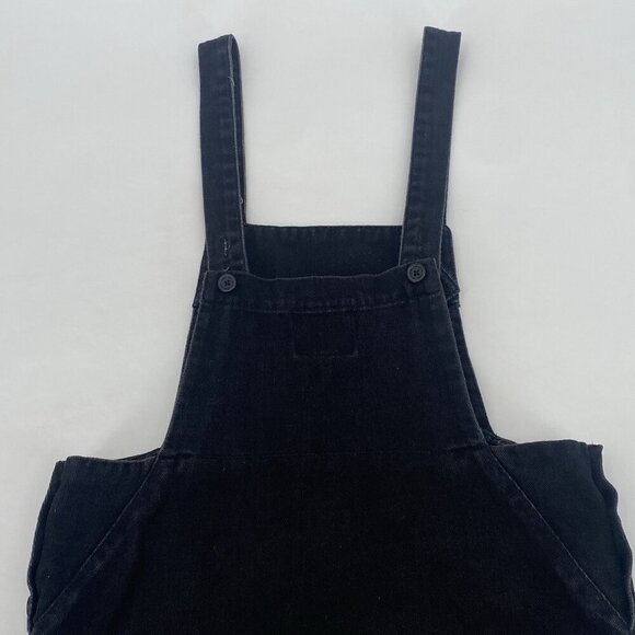 Zara Trafaluc Size Small Black Denim Overall Bib Mini Dress - Picture 12 of 12